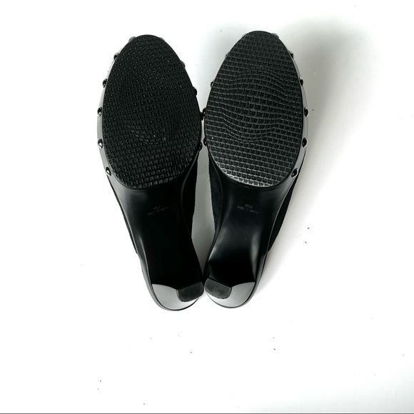 NEW IN BOX Stuart Weitzman Double Agent Black Sport/Suede Studded Mule Clogs 8.5 - Picture 8 of 13